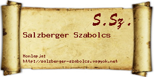 Salzberger Szabolcs névjegykártya